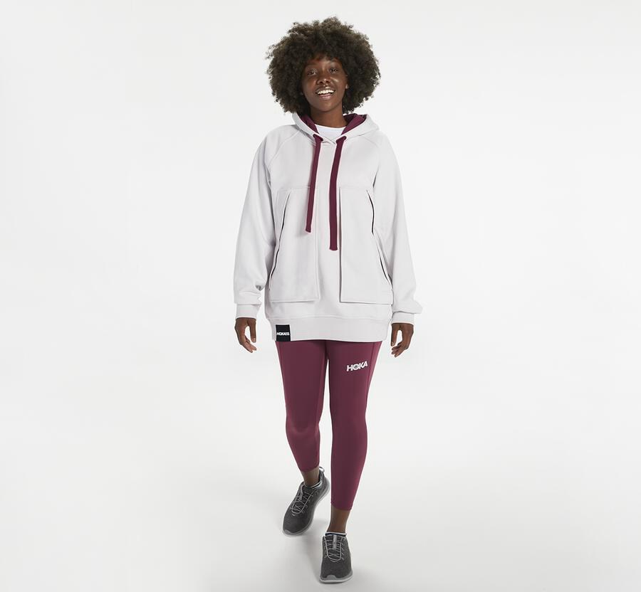 Hoka Australia One One Bondi - Womens Hoodie White - ZPLIR-6219